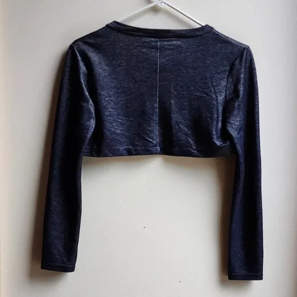 Dolce & Gabbana Navy Velure Cropped Shrug - Picture 12 of 14